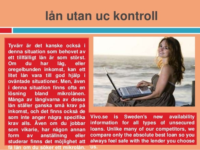 Låna pengar utan uc kontroll Låna pengar utan uc kontroll